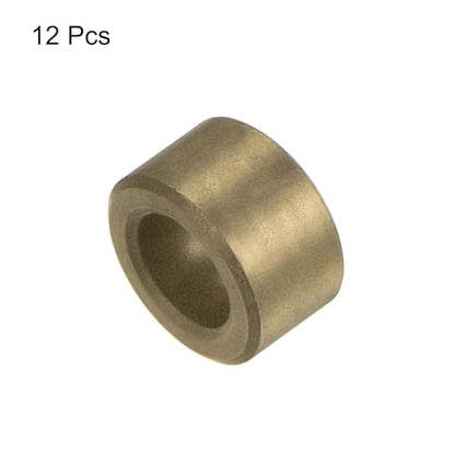 uxcell 12pcs Sleeve (Plain) Bearings 6mm Bore x 10mm OD x 6mm Length, Self-Lubricating Sintered Bronze Bushings - size: 6mm Bore x 10mm OD x 6mm Length