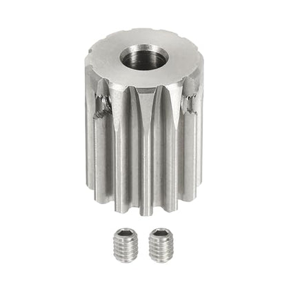 uxcell 1 Mod 12T Spur Gear 6mm Bore, 304 Stainless Steel Pinion Gear - size: 1 Mod 12T, 6mm