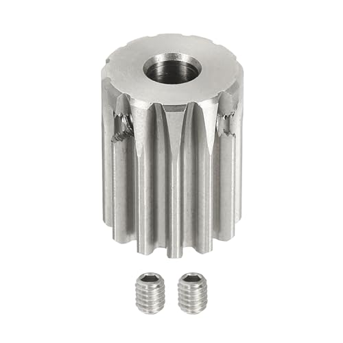 uxcell 1 Mod 12T Spur Gear 6mm Bore, 304 Stainless Steel Pinion Gear - size: 1 Mod 12T, 6mm