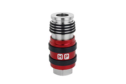 Milton 2 In ONE Universal Safety Exhaust Coupler – 3/8" FNPT x 3/8" Body Flow, Safely Bleeds Excess Air and Disengages Fittings