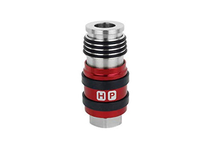 Milton 2 In ONE Universal Safety Exhaust Coupler – 3/8" FNPT x 3/8" Body Flow, Safely Bleeds Excess Air and Disengages Fittings
