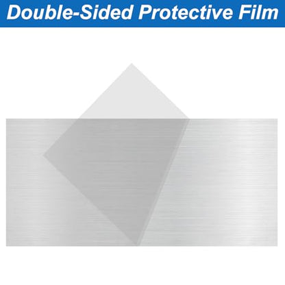 6061 Aluminum Sheet Metal 6 x 12 x 1Inch (25.4MM) Heat Treatable Rectangle Flat Plain 1.0 Inch Thickened Aluminum Plate Covered with Protective Film for Welding, Industrial