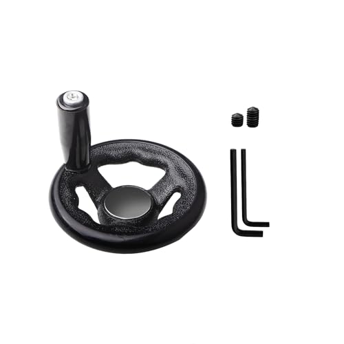 4-inch Diameter Round Hand Wheel W Revolving Knob Handle for Mill Drillpress Crank Lathe