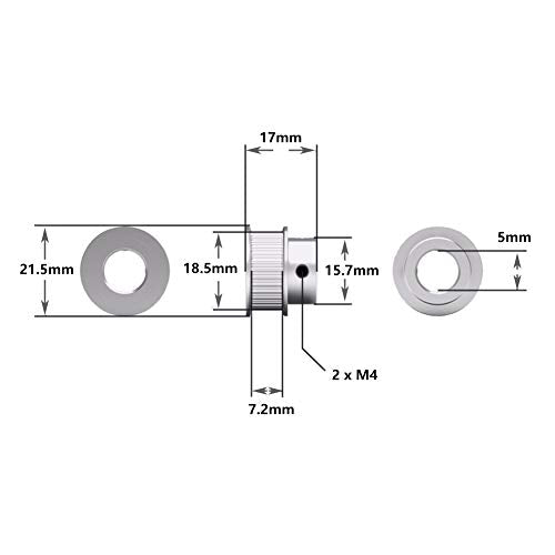 2PCS GT2 Timing Pulley 30 Teeth Bore 5mm Synchronous Wheel - size: 30 Teeth Bore 5mm