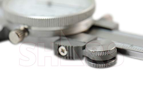 Shars 0-150mm Dial Caliper Shock Proof, 0.02mm Graduation, 4-Way White Face 303-1306 P)