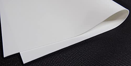 White Silicone Rubber Sheet, 60A Duro, 1/32 x 9 x 12 Inch, Food Grade, Made in the USA, No Adhesive Backing, High Temp Heavy Duty for Gaskets DIY Food Covers Lids Sealing Material Pads Oven Protection