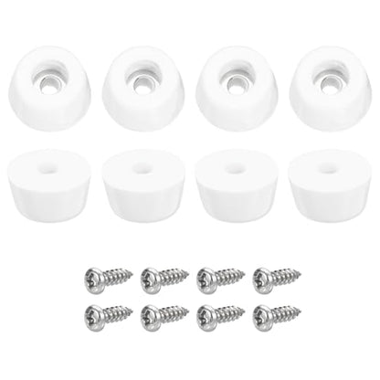 uxcell 8Pcs Rubber Bumper Feet, 0.31" H x0.55 W Round Pads with Stainless Steel Washer and Screws for Furniture, Appliances, Electronics - size: 0.31" H x0.55" W