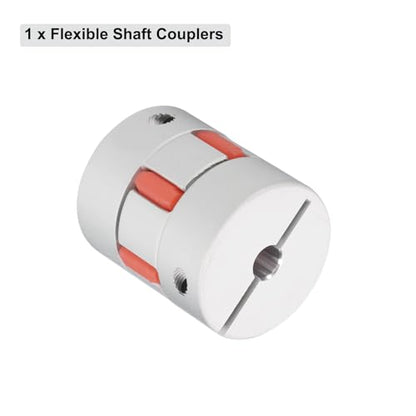 uxcell Aluminum Plum Shaft Coupling 5mm to 7mm Bore L35xD30 Coupler Joint