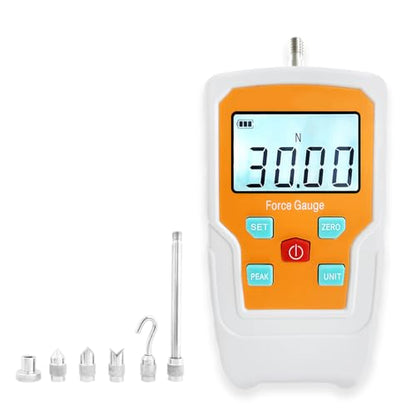 Digital Force Gauge Push and Pull Meter Dynamometer Tension Pressure Tester Thrust Meter Compression Load Plug Force Destructive Tests 30N/3kg/6.5lb/108Oz - size: 6.5LB 30N