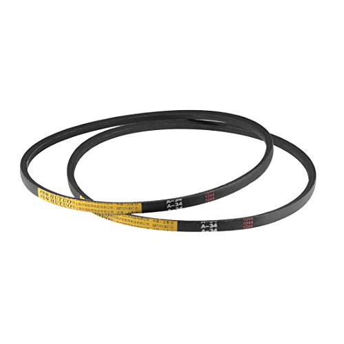 uxcell A34 Drive V-Belts 34" Pitch Length 13mm Width 8mm Thick JIS Standard A-Section Rubber Drive Transmission Belt 2pcs - size: 34"