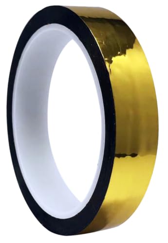 Gold Metalized Polyester Mylar Film Tape,3/4 inch x 55 yds. - color: Gold