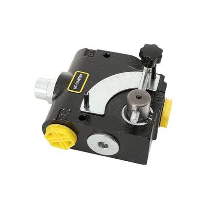 Hydraulic Adjustable Variable Flow Control Valve w/Relief, 0-30 GPM, 3/4” NPT Port Size,500-3000 PSI Pressure Relief Valve Adjustment Range, 30.38Gal/min