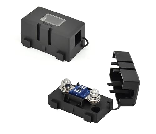 Midi ANS-H Bolt down Fuse Hoder with 2X100A spare fuses, terminals, shrinking tubes, screws and fixig wrench all in one package ideal for Car Van, RV, Trailer and Marine Boat (Midi 100A) - size: Midi 100A