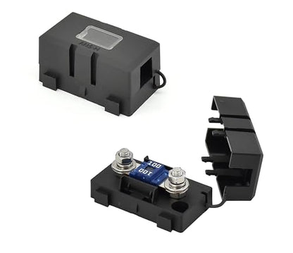 Midi ANS-H Bolt down Fuse Hoder with 2X100A spare fuses, terminals, shrinking tubes, screws and fixig wrench all in one package ideal for Car Van, RV, Trailer and Marine Boat (Midi 100A) - size: Midi 100A