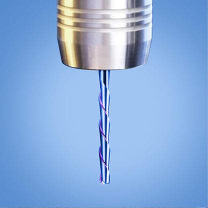HQMaster 1/8" Shank CNC Router Bits 2 Flute Upcut CNC Bit End Mill 10pcs - size: 1/8"CED x 1/8"SD x 1"CEL x 2"OAL