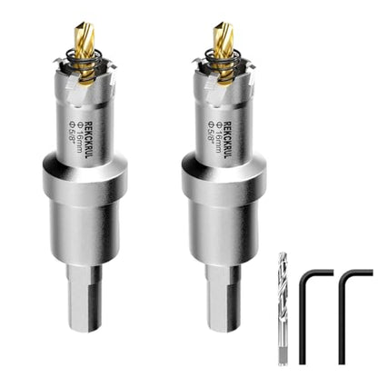 5/8" (16mm) 2Pcs TCT Carbide Hole Saw Kit for Meta - size: 16mm | 5/8" 2Pcs