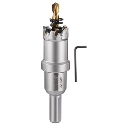 7/8" 22.5mm Hole Saw Tungsten Carbide TCT Hole Cutter W/Drill Bit - size: 22.5mm (7/8")