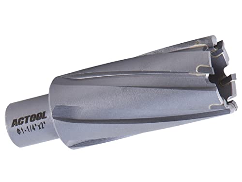 1-1/4'' Diameter x 2'' Depth of Cut Carbide Tipped TCT ANNULAR Cutter with 3/4'' Weldon Shank - size: 1-1/4'' x 2''