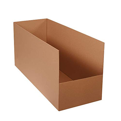 Aviditi Warehouse Rack Corrugated Cardboard Bins, 15"x 42"x 20", Kraft, Pack of 10, For Warehouse, Garage and Home Organization - size: 15 x 42 x 20"