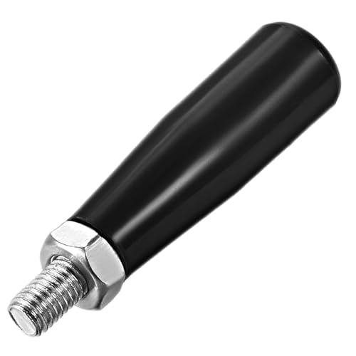 Revolving Handles Knob Handwheel M12 x 120mm Male Threaded Stem Lathe Crank Handle Trailer Jack Knob Thread Handle Grips Crank Hand Wheel with Nuts Machine Rotating Handles Black Plastic Metal 1 Set - size: M12 x 120mm-1P