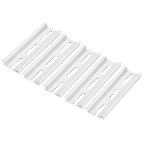 MECCANIXITY DIN Rail Slotted Aluminum Mounting Guide 4 Inch x 1.4 Inch x 0.3 Inch for Equipment Installation Pack of 5 - size: 4 Inch x 1.4 Inch