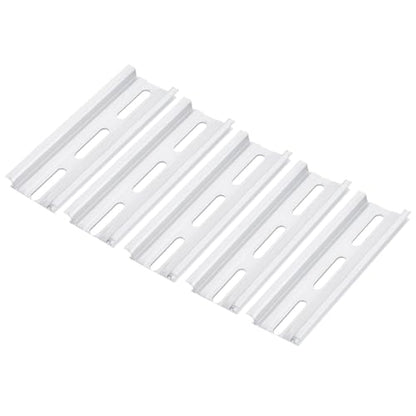 MECCANIXITY DIN Rail Slotted Aluminum Mounting Guide 4 Inch x 1.4 Inch x 0.3 Inch for Equipment Installation Pack of 5 - size: 4 Inch x 1.4 Inch