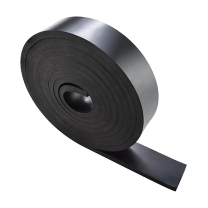 3/8 Inch Thick Neoprene Rubber Strips and Heavy-Duty Solid Rubber Rolls, Sheet for DIY Gasket, Warehouse, Pads, Seals, Weather Stripping, Flooring (2 Inch Wide, 12 Feet Long) - size: 3/8" x 2" x 12', style: Non-Adhesive Backing