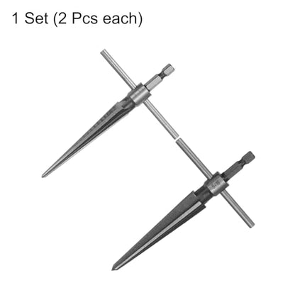 HARFINGTON 2pcs Tapered Hand Reamer Set T Handle 6 Flutes Chamfer Reaming