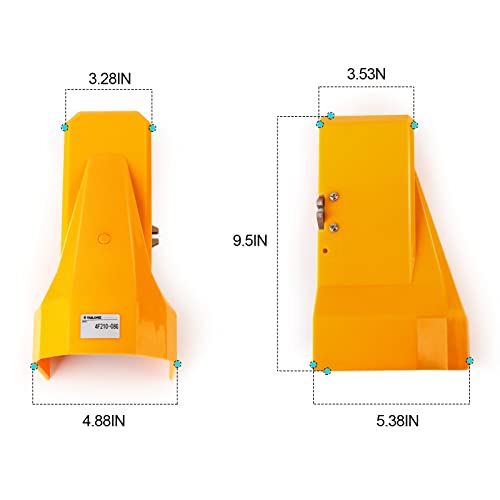 TAILONZ 1/4"NPT Pneumatic Foot Pedal Valve 5 Way 2 Position 4F210-08LG - size: 5 Way 2 Position(With Lock and Protective Shield)