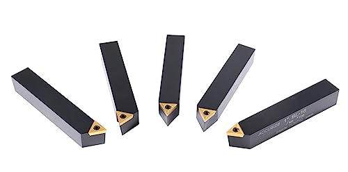 Accusize Industrial Tools 1'' 5 Pc Indexable Turning Tool Set, 2380-5643 - size: 1 in