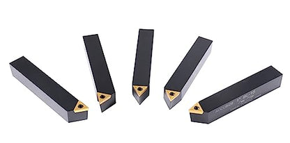 Accusize Industrial Tools 1'' 5 Pc Indexable Turning Tool Set, 2380-5643 - size: 1 in