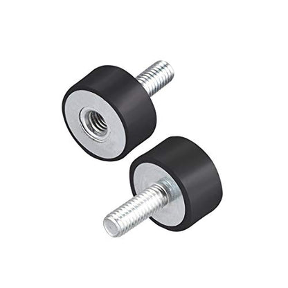 uxcell M6 Male Female Rubber Mounts, Shock Absorber, for Motor Generator Compressor Garage Reverse Osmosis Pump Impact Air Generator Car Bobbins, D20mmxH10mm 4pcs - size: M6*16 D20*H10