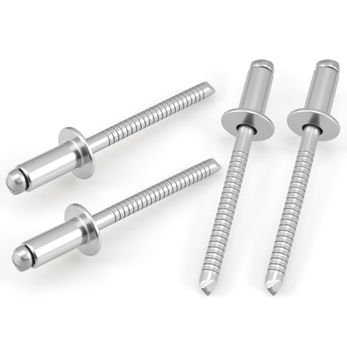 SDTC Tech Stainless Steel Blind Rivets 3/16" x 3/8" (6-4) Open End Type Pop Rivet Grip Range 3/16-1/4 inch (50 pack) - size: 6-4 50pack