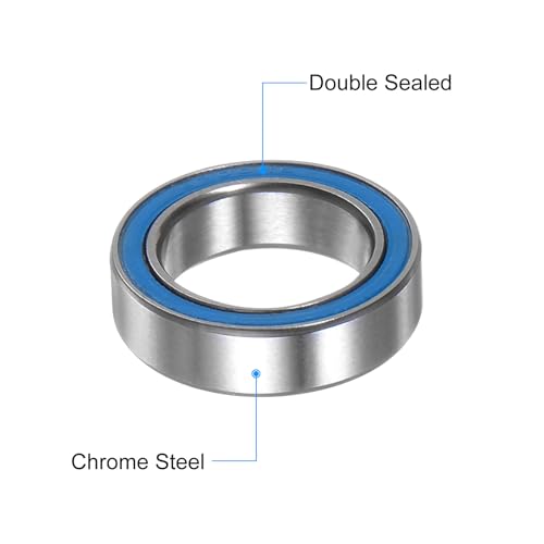 uxcell 10pcs 6700-2RS Miniature Deep Groove Ball Bearings 10x15x4mm Blue Rubber Sealed Bearings for TRX4 1/10 RC Cars Trucks, 3D Printer, P6 (ABEC 3) - color: Blue, size: 10x15x4mm