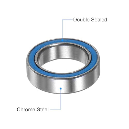 uxcell 10pcs 6700-2RS Miniature Deep Groove Ball Bearings 10x15x4mm Blue Rubber Sealed Bearings for TRX4 1/10 RC Cars Trucks, 3D Printer, P6 (ABEC 3) - color: Blue, size: 10x15x4mm