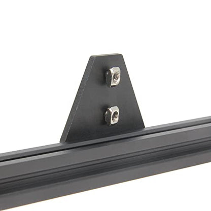 2020 Corner Bracket Plate T Shape 5 Hole 90 Degree Outside Joining Plate with M5x8mm Screws and T-Nuts for 20 x 20mm Series Aluminum Extrusion Profile,8pcs/Pack (Black-2020 T Shape) - style: Black-2020 T Shape