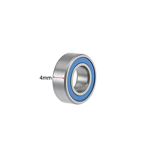 uxcell MR126-2RS Deep Groove Ball Bearings 6x12x4mm Chrome Steel 10pcs - size: 6mmx12mmx4mm