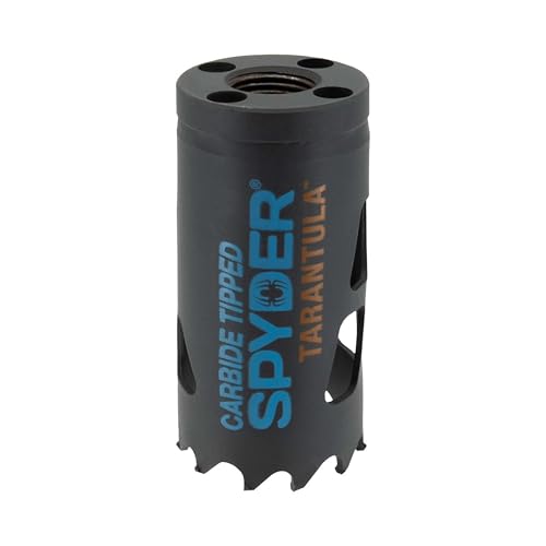 Spyder 1-3/8-inch Tarantula Carbide Tipped Hole Saw for Metal and Wood, Compatible with Rapid Core Eject Arbor System - size: 1-3/8 inch
