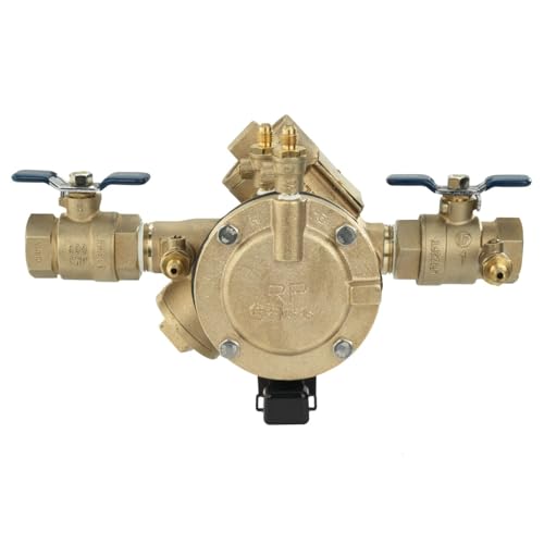 Febco 825Y Bronze RPZ Backflow Preventer with SentryPlus Sensor, 3/4" - size: 3/4 Inch, style: With Flood Sensor