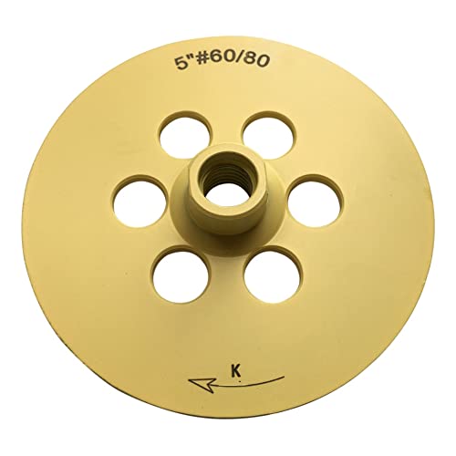 5" Grinding Wheels for Concrete, Granite, and Marble, #60/80 Grit - style: 5" Diameter
