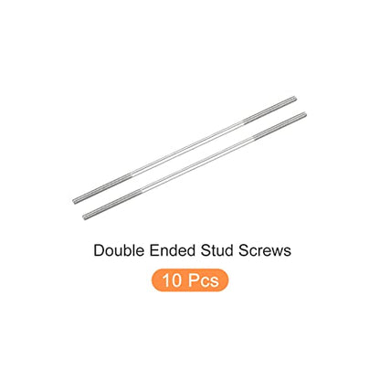 METALLIXITY Double Ended Stud Screws (M3 Thread 110mm Length) 10pcs, 304 Stainless Steel Dual Threaded Rod Bolts - for House Maintenance - size: M3x110mm