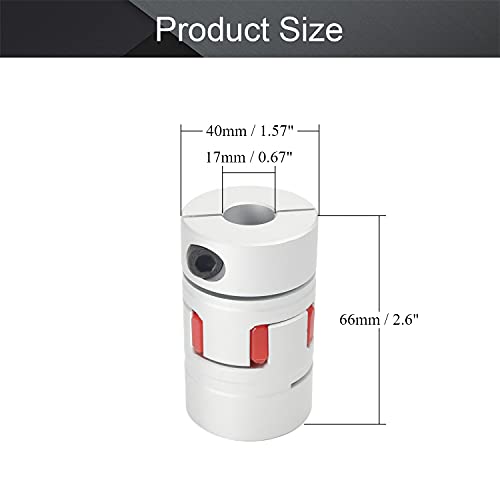 Fielect Shaft Coupling 15mm to 15mm Bore L66x40D Flexible Coupler Joint for Servo Stepped Motor - size: 15mm to 15mm Bore L66x40D