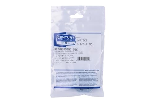 Century Drill & Tool 92921 Fractional Right Hand Rethreading Die, 1-1/8-7 - size: 1-1/8-7 NC