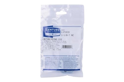 Century Drill & Tool 92921 Fractional Right Hand Rethreading Die, 1-1/8-7 - size: 1-1/8-7 NC