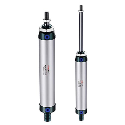 MECCANIXITY Pneumatic Air Cylinder Double Action MAL32X125 32mm Bore 125mm Stroke with Y Connector and 4Pcs Quick Fitting Set - size: 32X125 mm