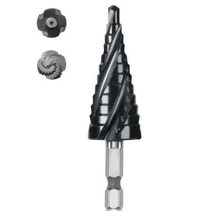 Cobalt M35 4 Spiral Flutes 3/16" to 7/8" Step Drill Bit for Metal - size: M35 3/16-7/8