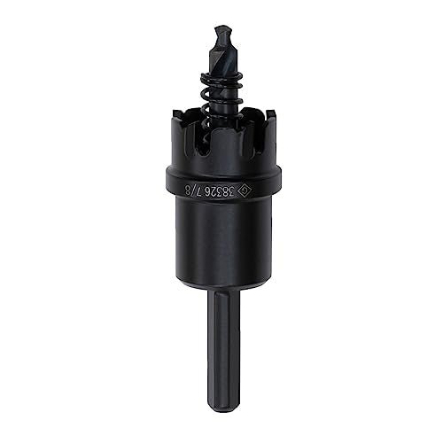 Greenlee 625-7/8 Durable One-Piece Carbide-Tipped Hole Cutter for 1/2" Conduit, 7/8" Stainless Steel Metal Cutting Hole Saw with Tungsten Carbide Teeth - size: 7/8-Inch