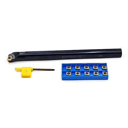 OSCARBIDE 3/4" x 10" Indexable Boring Bar with 10 pcs Insert,Right-Hand