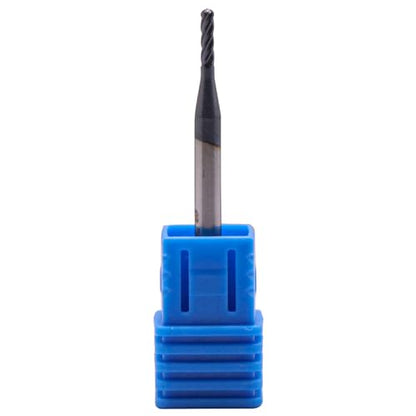 5Pcs 1/16" 4 Flute Solid Carbide Ball Nose End Mills - AlTiN Coated - size: 1/16 in