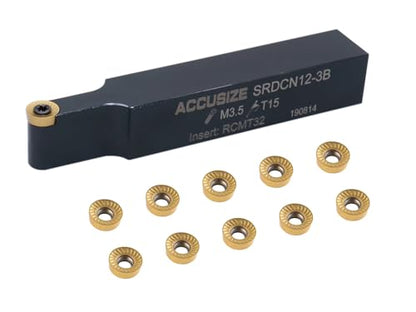 Accusize SRDCN12-3B Indexable Tool Holder, 3/4 x 4-1/2 in, 2376-0012INS - size: 3/4 x 4-1/2 in, add'l 10 inserts